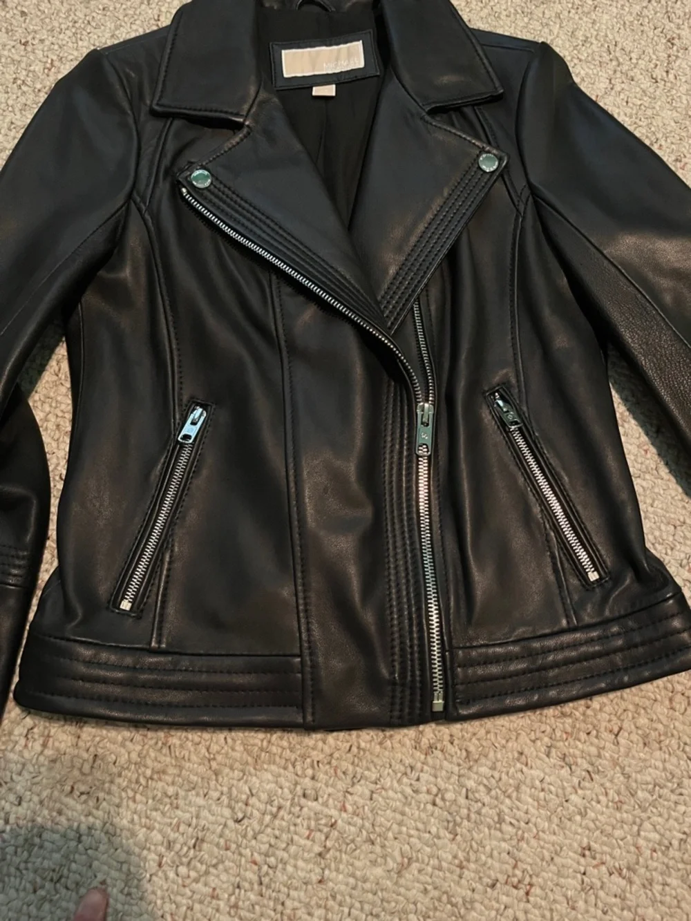 NWT Michael Kors Leather Moto Jacket